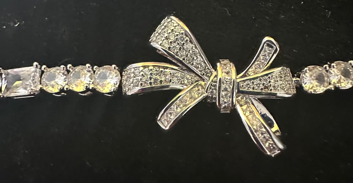 실버925큐빅 리본 팔찌  상품이미지2