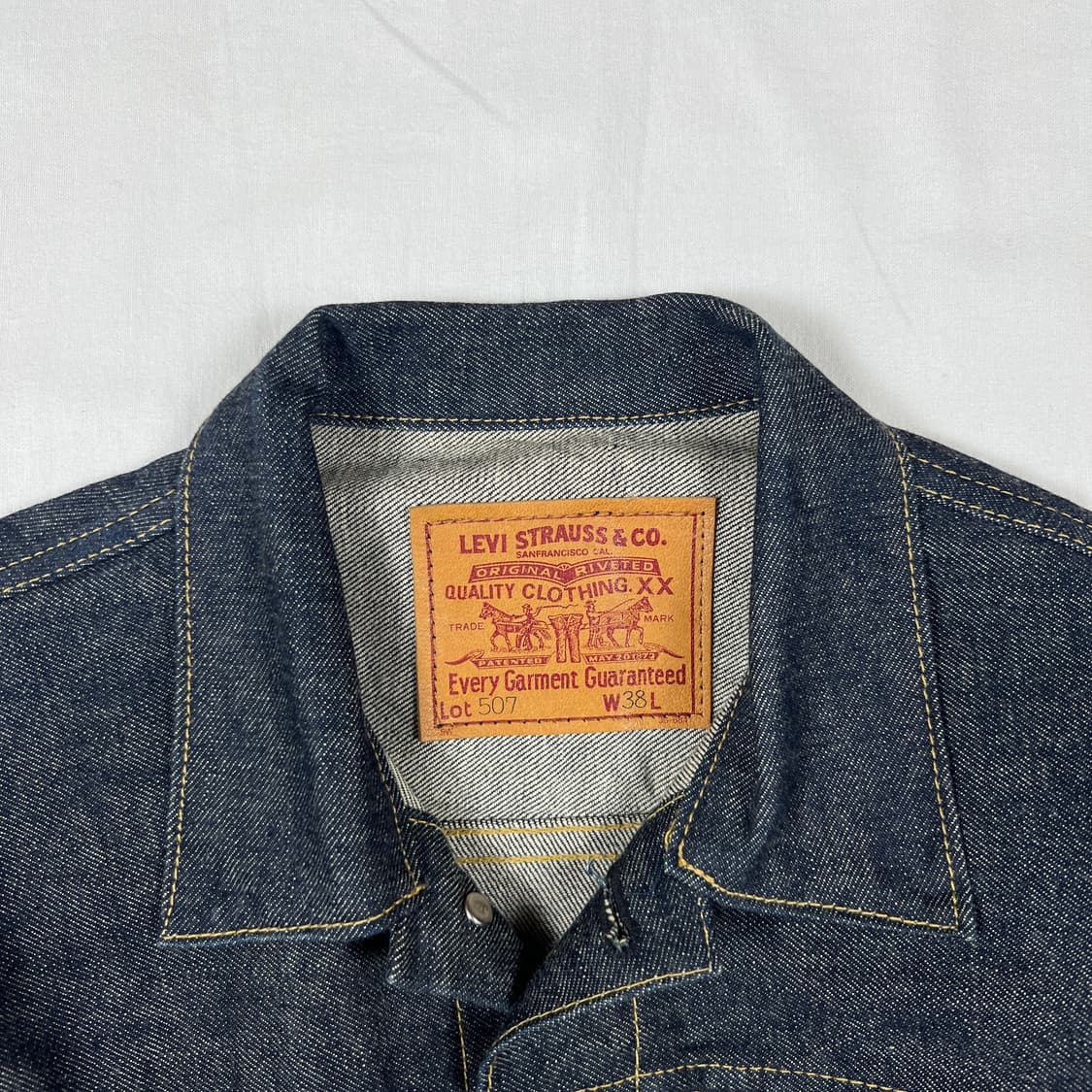 90‘s 리바이스 levis type2 셀비지 데님 트러커 자켓 상품이미지8