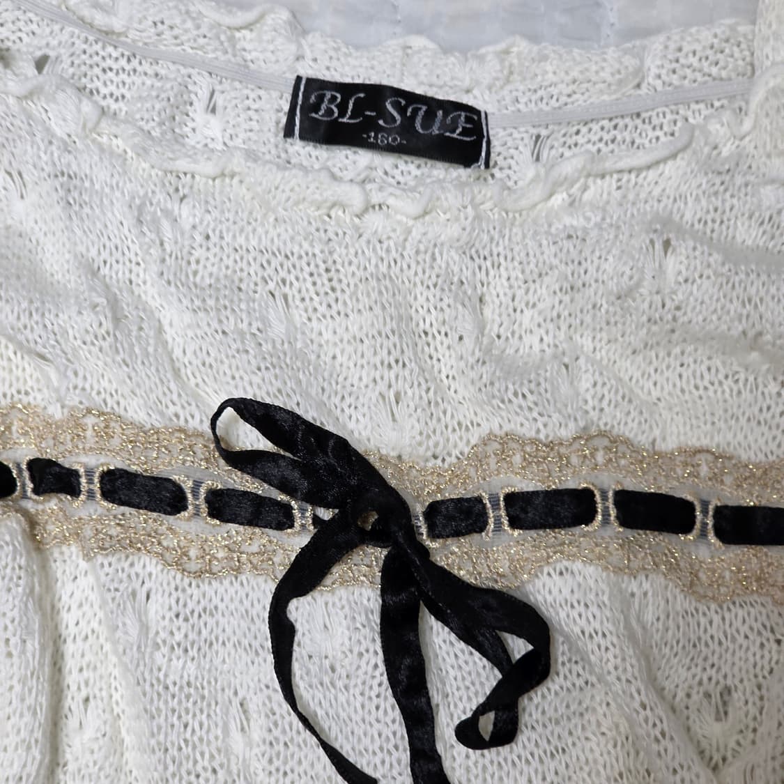 로맨틱 히메라떼갸루 핀터깔 니트 슬리브리스 상품이미지4