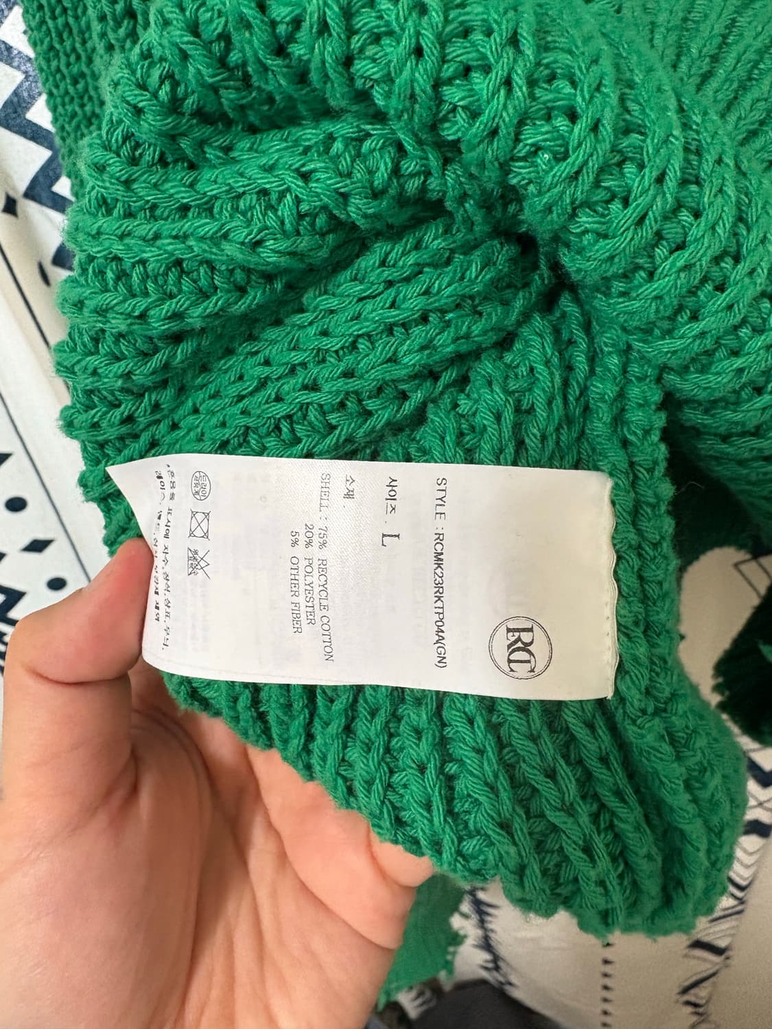 렉토 그린 니트웨어 크루넥 스웨터 상품이미지6