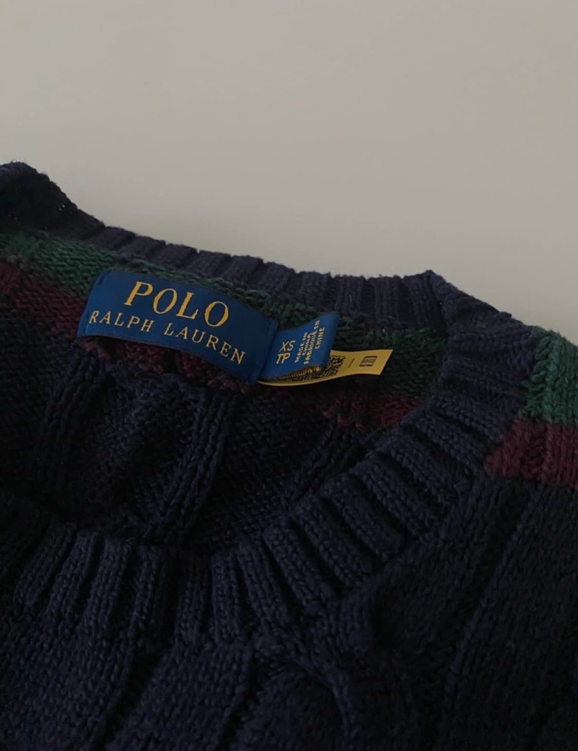 폴로 스트라이프 케이블 니트 상품이미지3