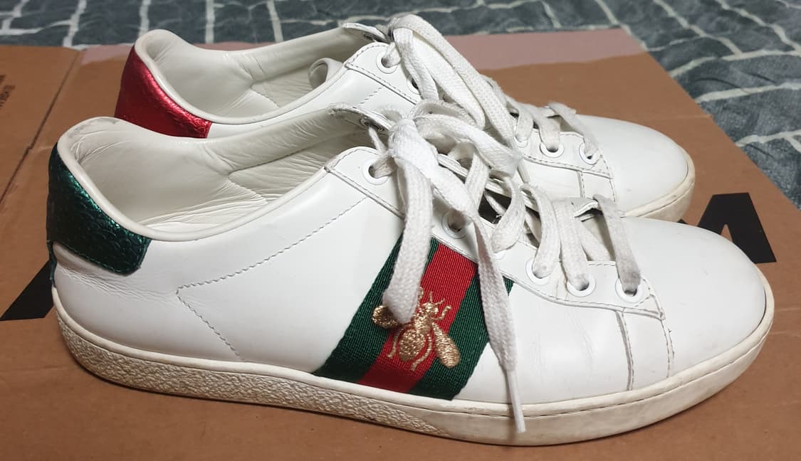 구찌 벌꿀 스니커즈 화이트 36 (230)  상품이미지2