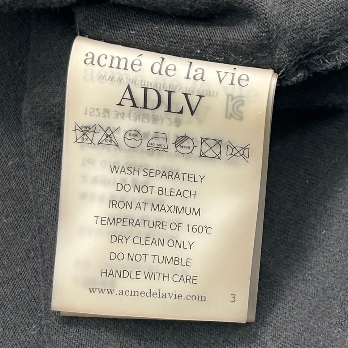 ACME DE LA VIE 버블로고 반팔티 블랙 1 상품이미지6