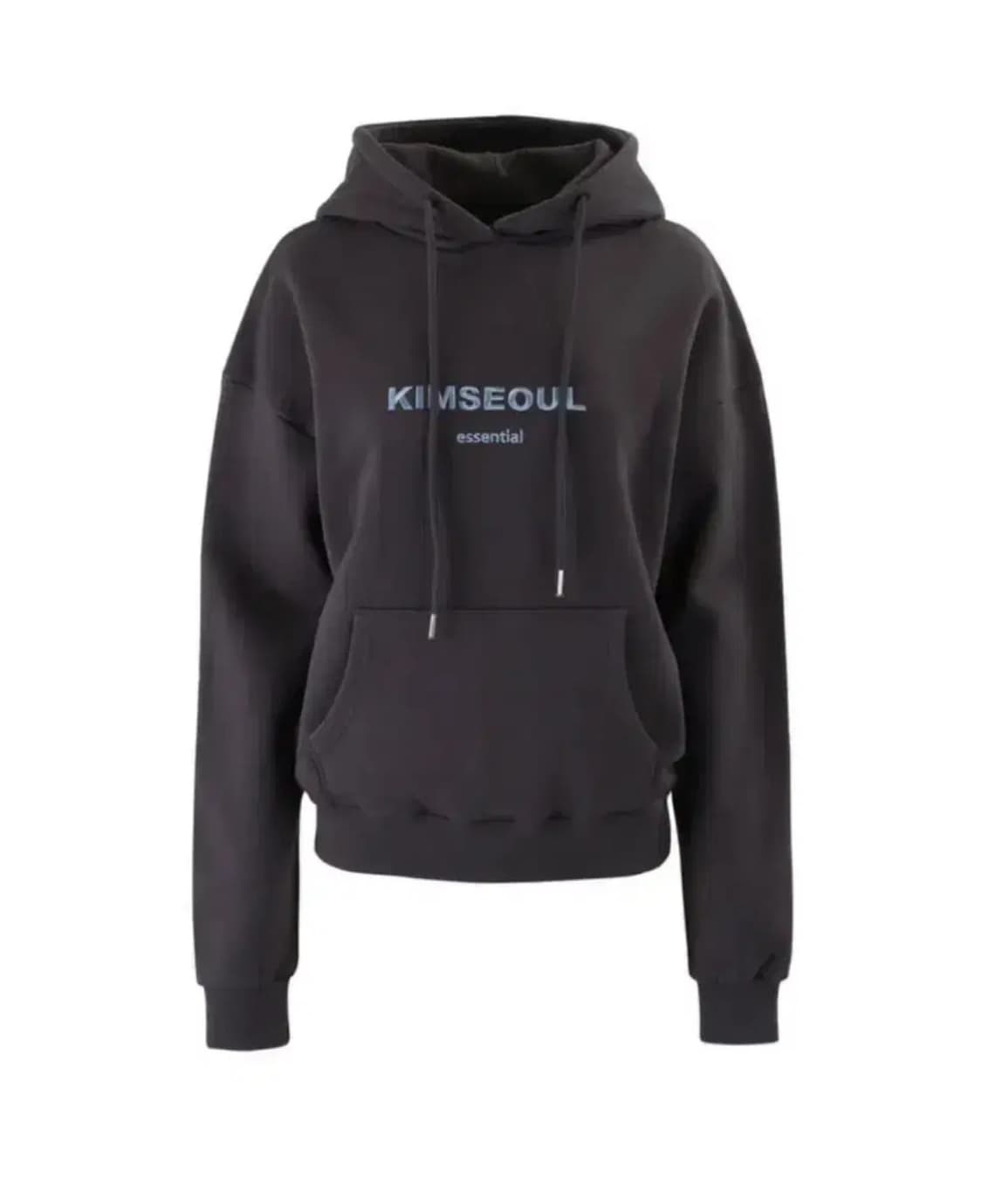 킴서울 로고 후드티 차콜 상품이미지1