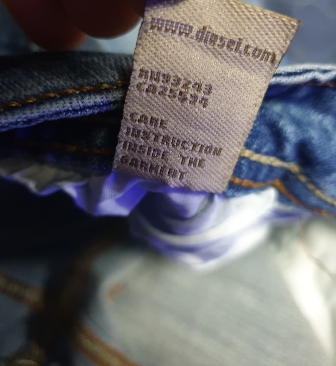 (빈티지) 디젤 스키니핏 워싱 스트레치 데님팬츠 미들블루 (28) 상품이미지8