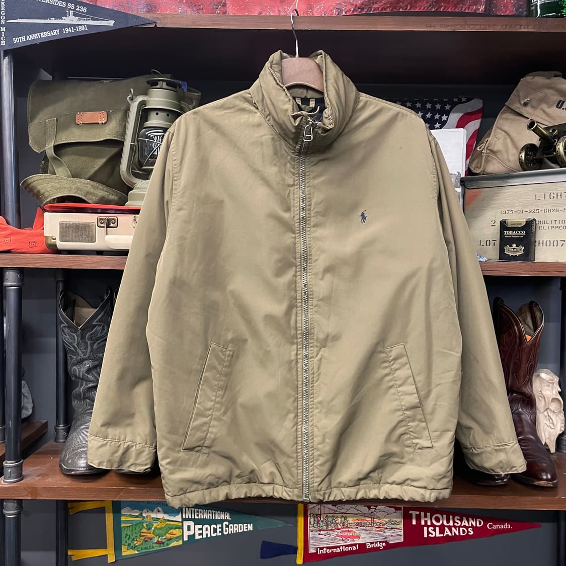 00s 폴로 랄프로렌 스윙탑 블루종 후드 내장 페리 자켓 N204 상품이미지1