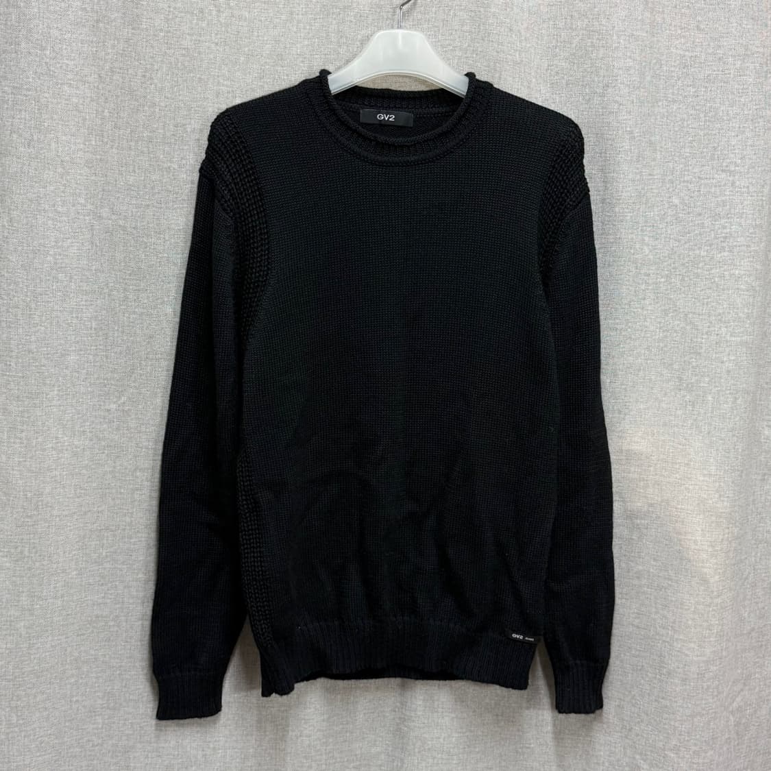 [XL] GV2 jeans 남성 블랙 라운드 긴팔 니트 상품이미지1