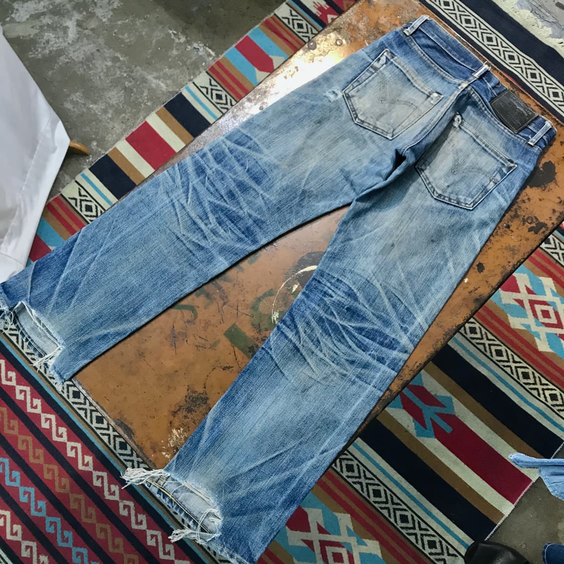 90s usa 리바이스 501xx 워시드 셀비지 데님 팬츠 허리 29 상품이미지4