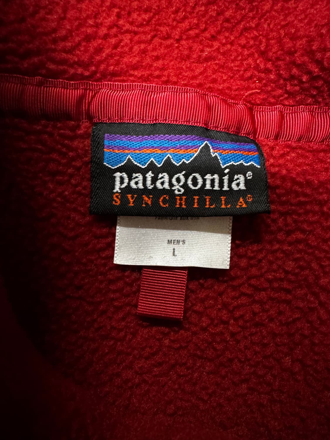 USA made)파타고니아 신칠라 레드 L 상품이미지3
