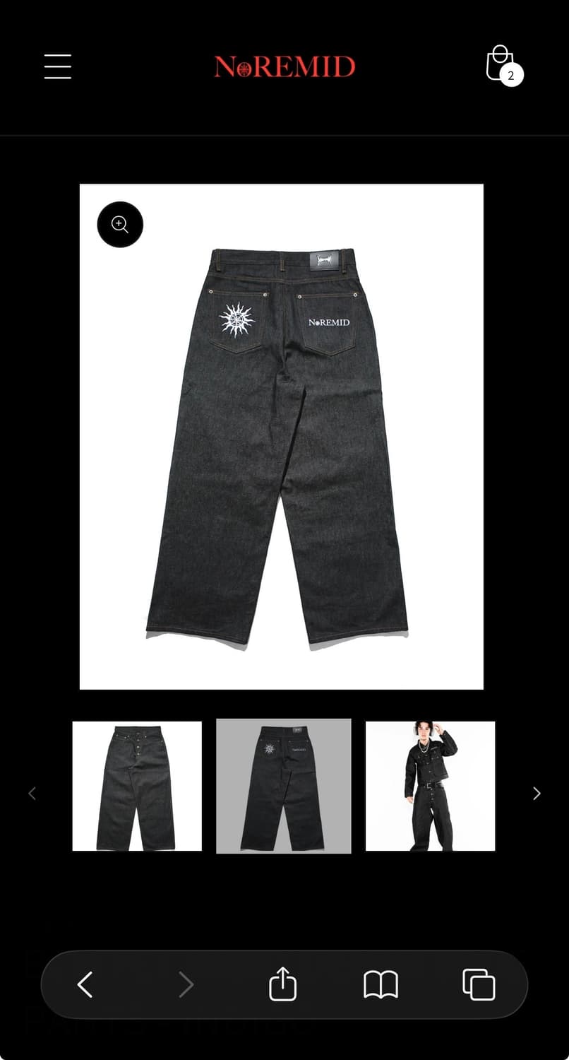 노리미드 인디고 데님 noremid BTN FLY RIGID DENIM  상품이미지3