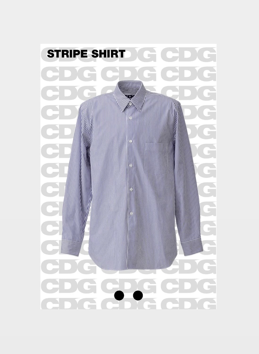 (L) CDG 스트라이프 셔츠 상품이미지2