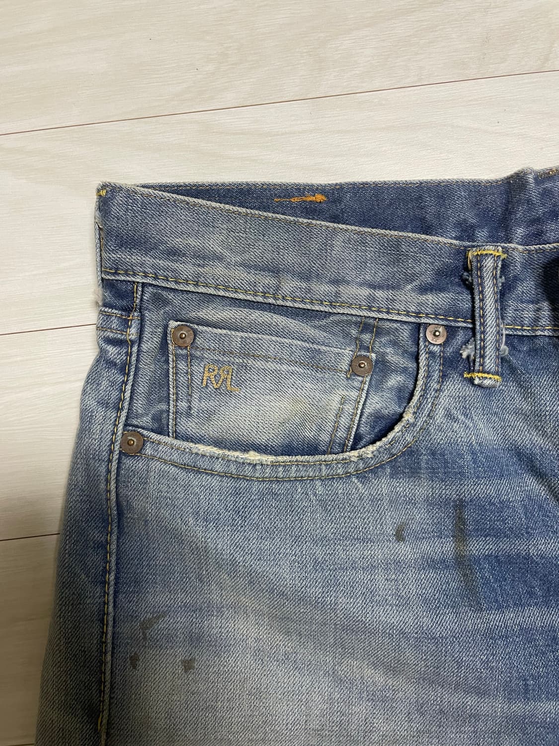 RRL 스트레이트핏 셀비지 워싱데님(32/32) 상품이미지3