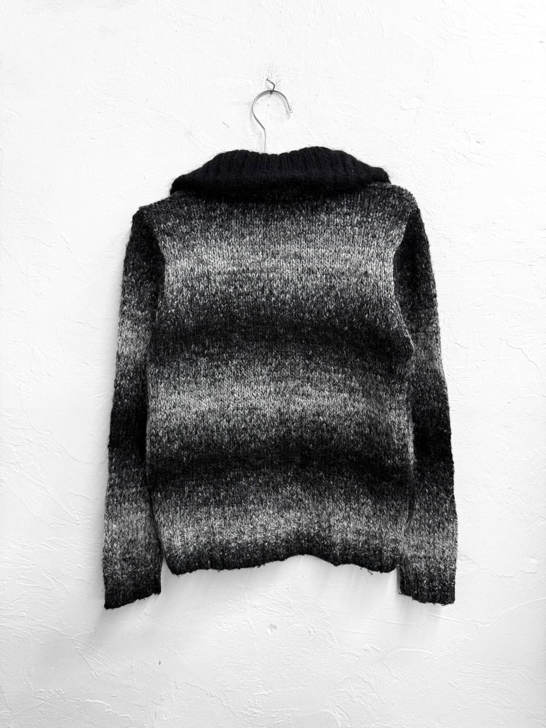 puckish girl 하이넥 옴브레 니트집업 상품이미지6