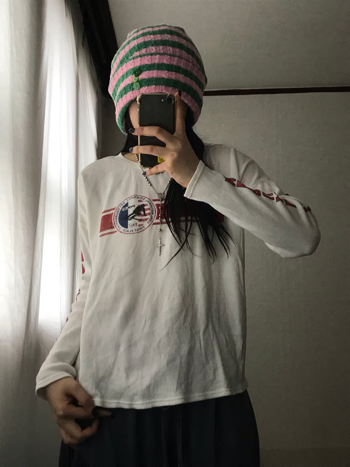 폴로 화이트 와플 롱슬리브 상품이미지3