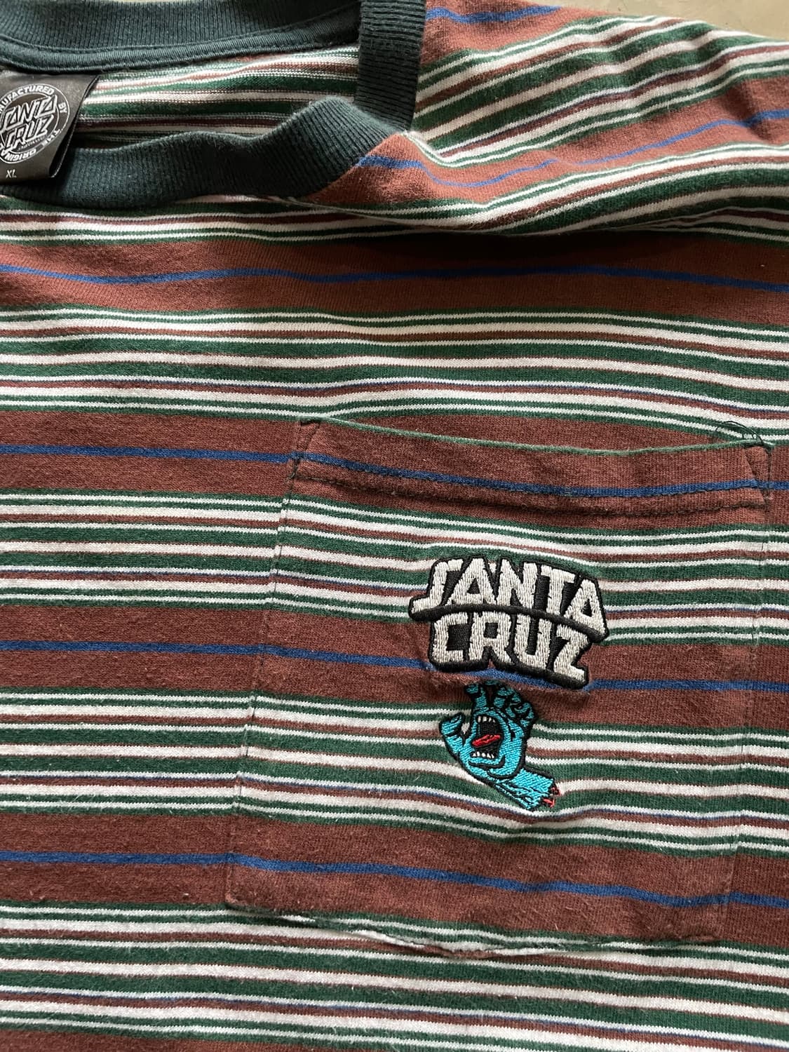 Santa Cruz 산타크루즈 브라운 스트라이프 롱슬리브 XL 상품이미지4