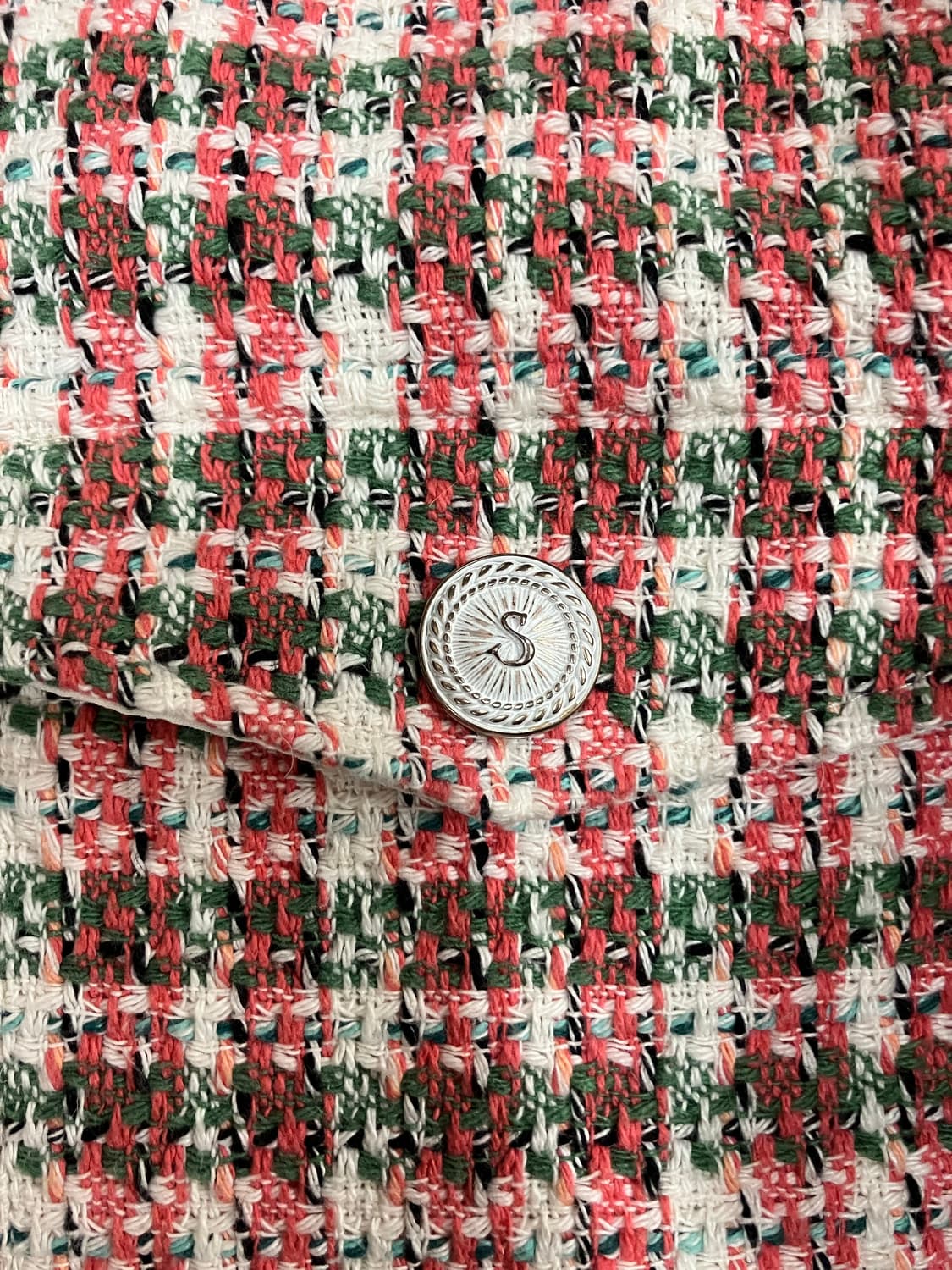 시슬리 트위트 체크 자켓 42 상품이미지7