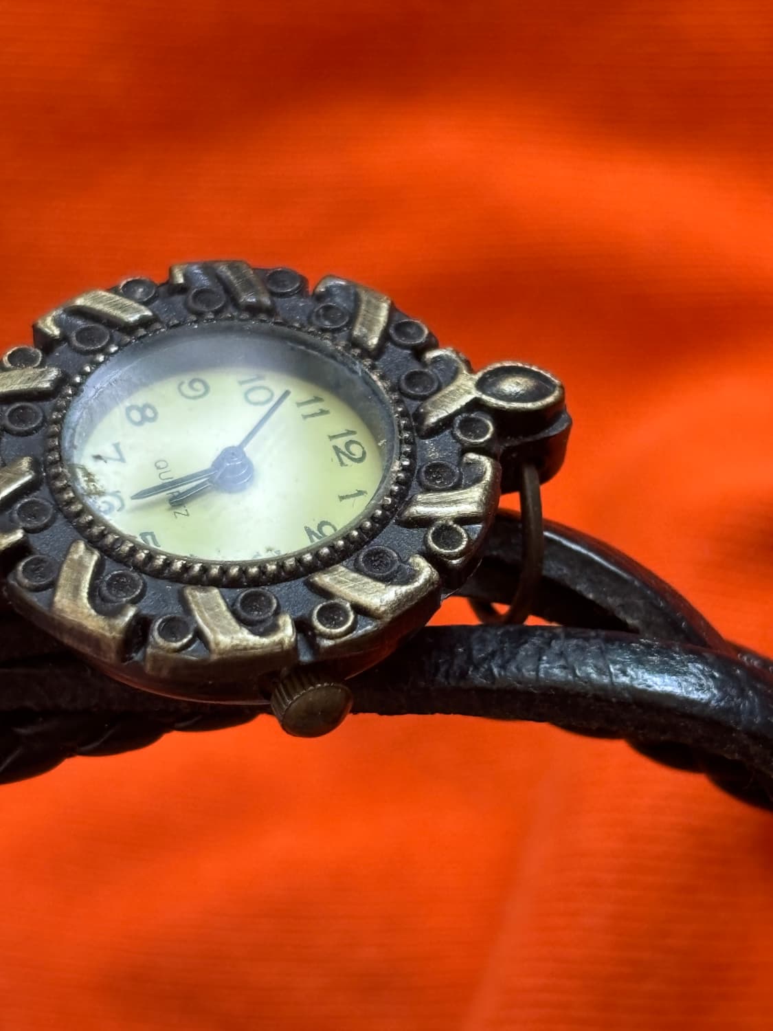 vintage leather wrap bracelet watch 상품이미지5