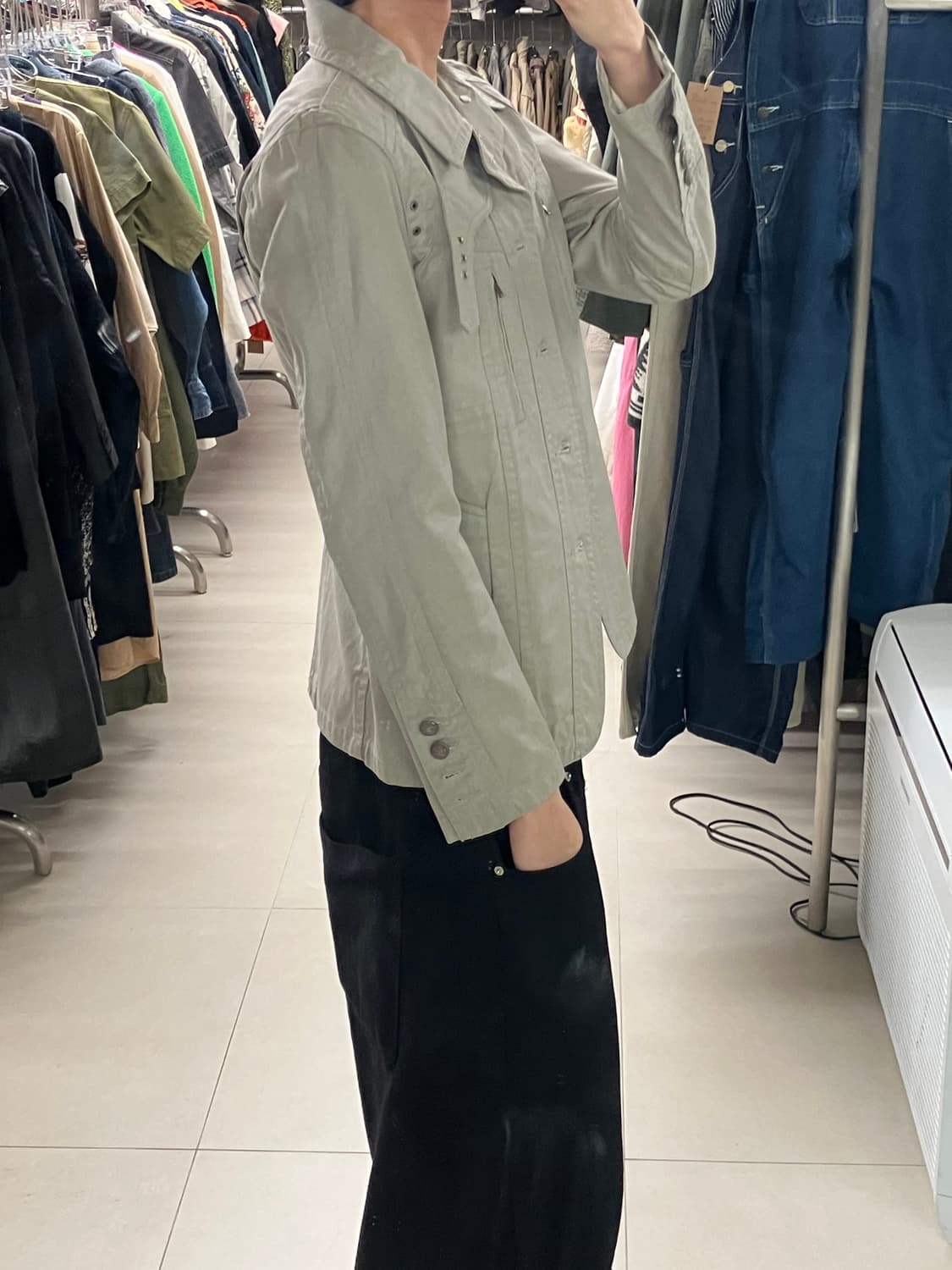 SCHLÜSSEL 슈리셀 그레이 코튼 자켓 2 상품이미지9