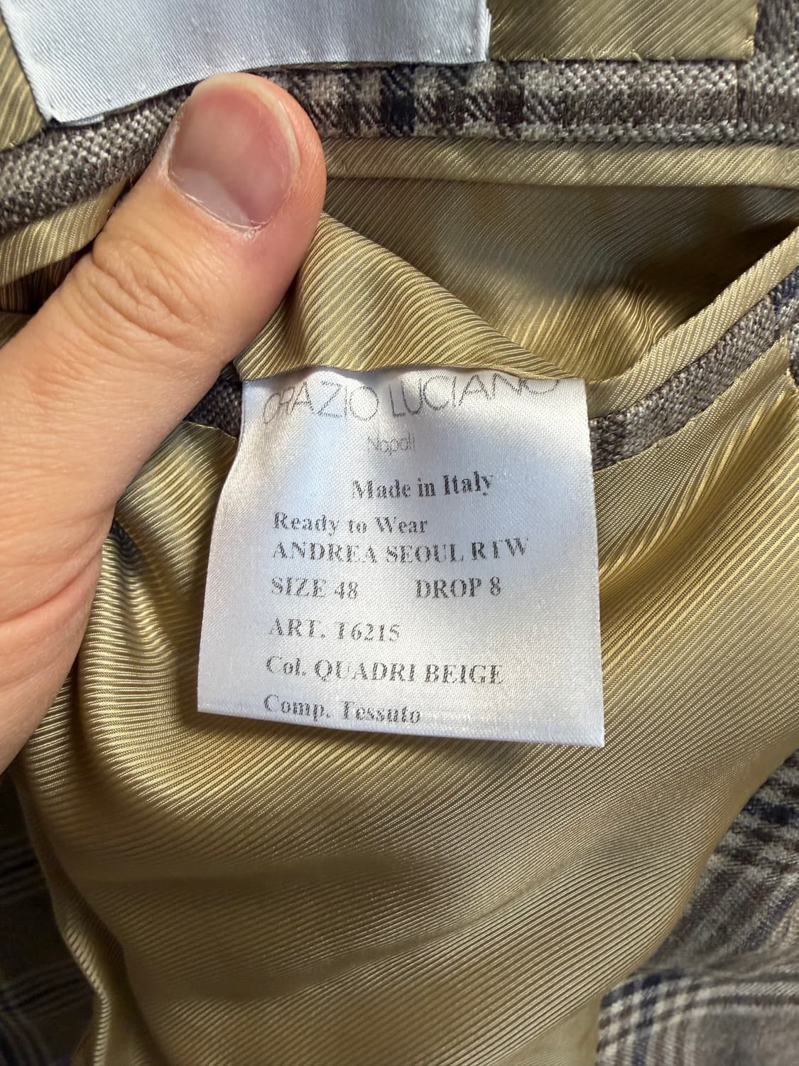 오라치오 루치아노 체크 자켓 48 상품이미지5