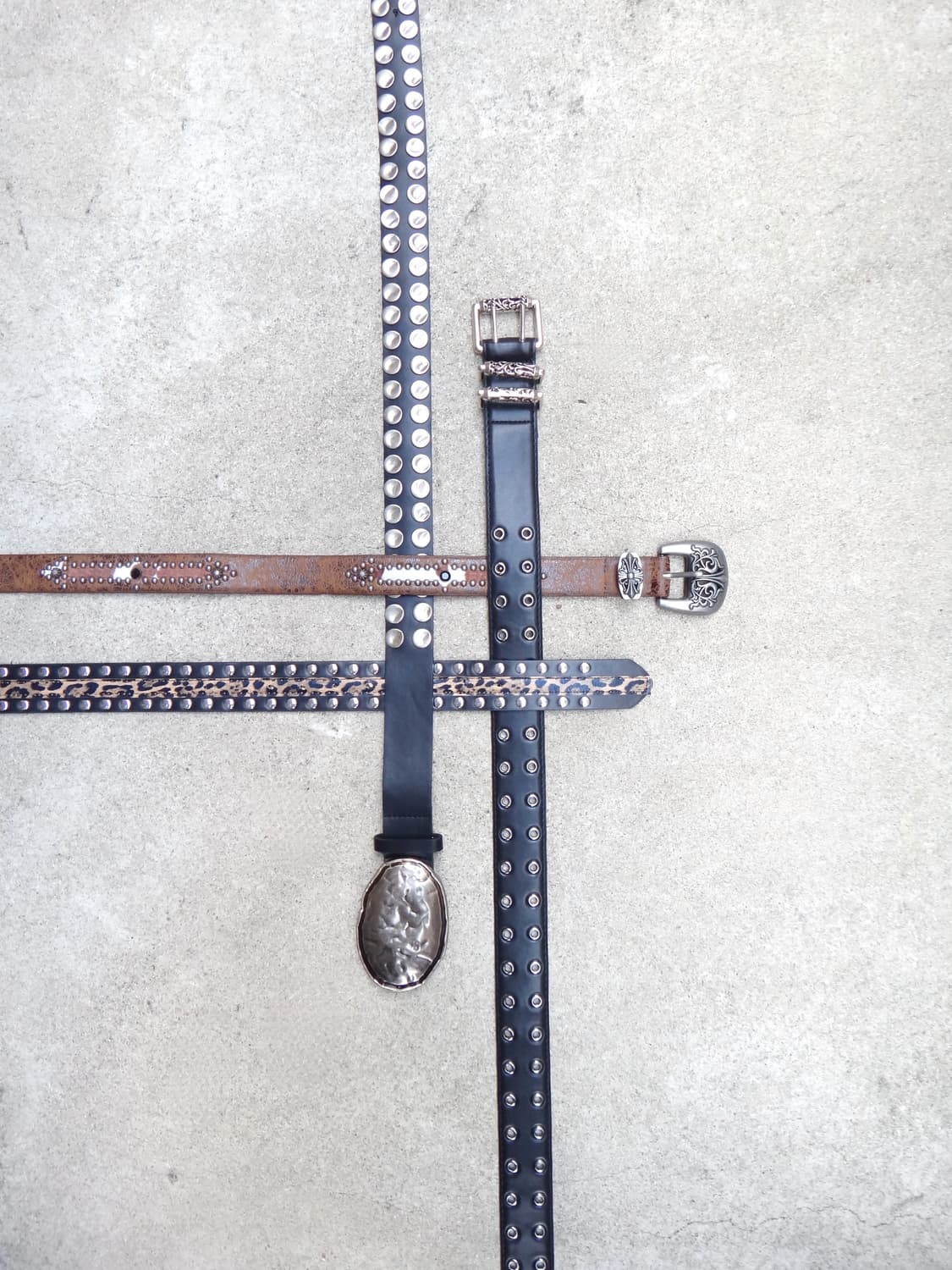 Big stone belt / black 상품이미지4