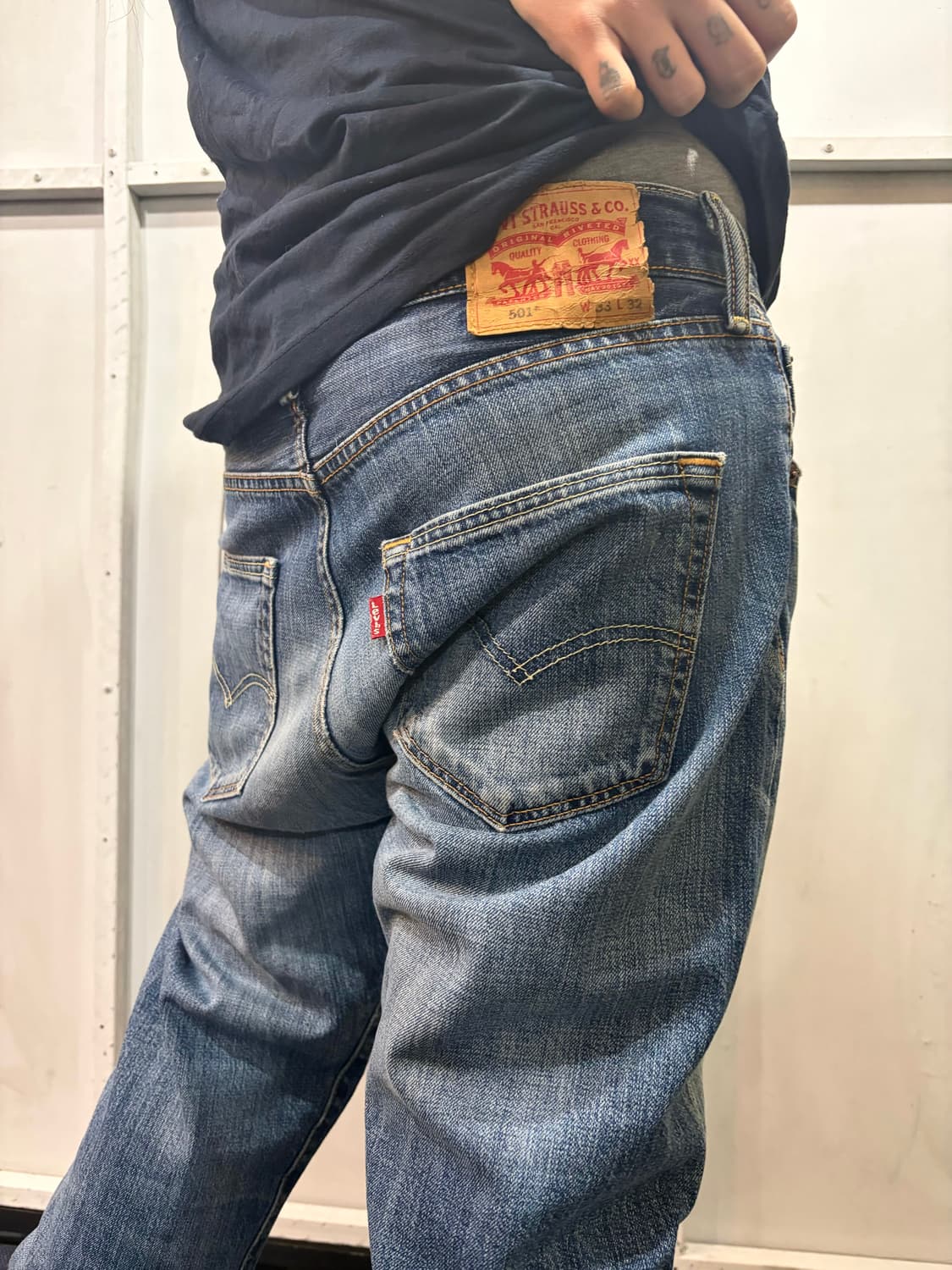 90s LEVIS 501 denim straight pants 상품이미지3