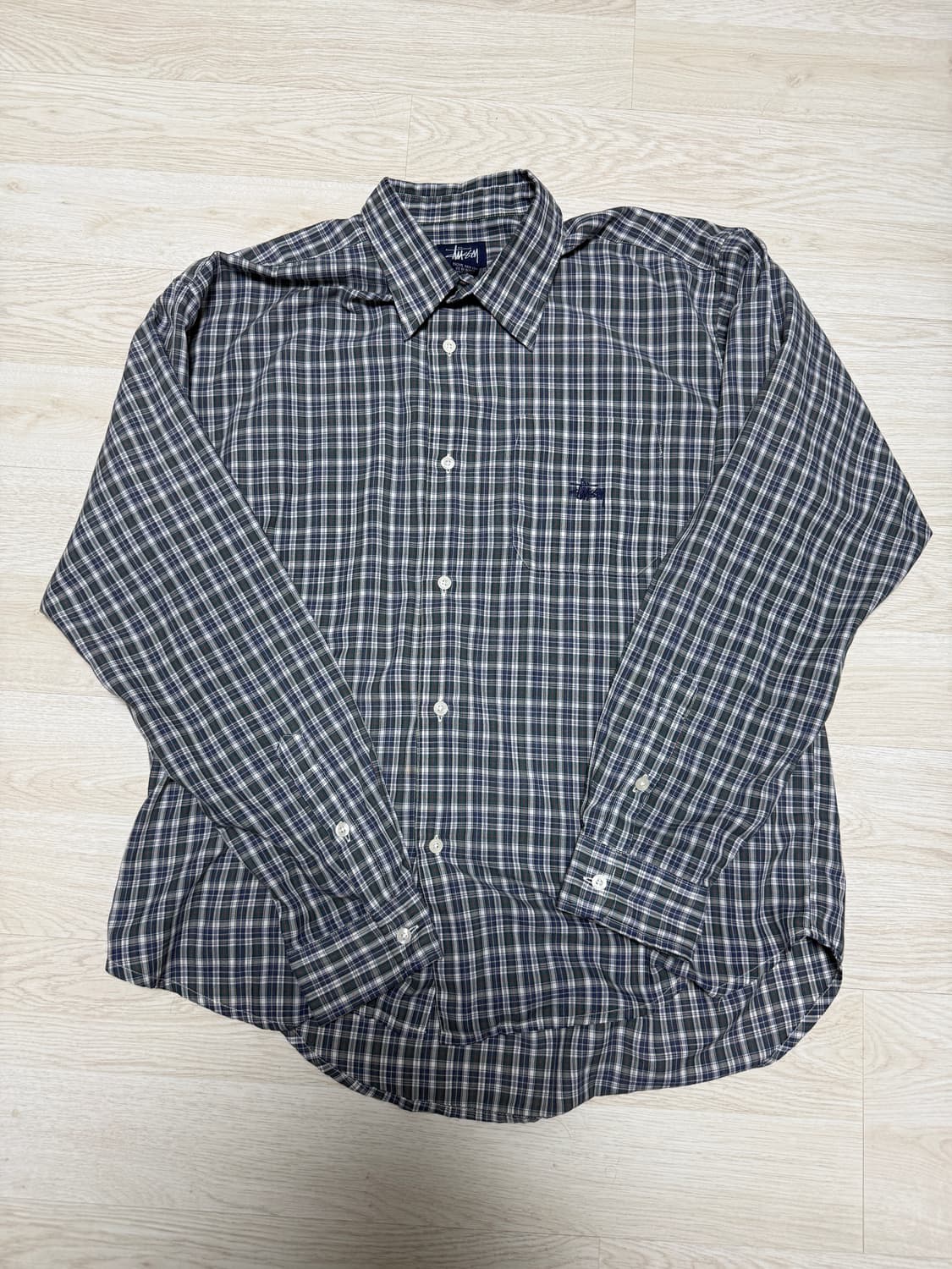 90s 올드 스투시 체크 셔츠 팝니다 상품이미지1