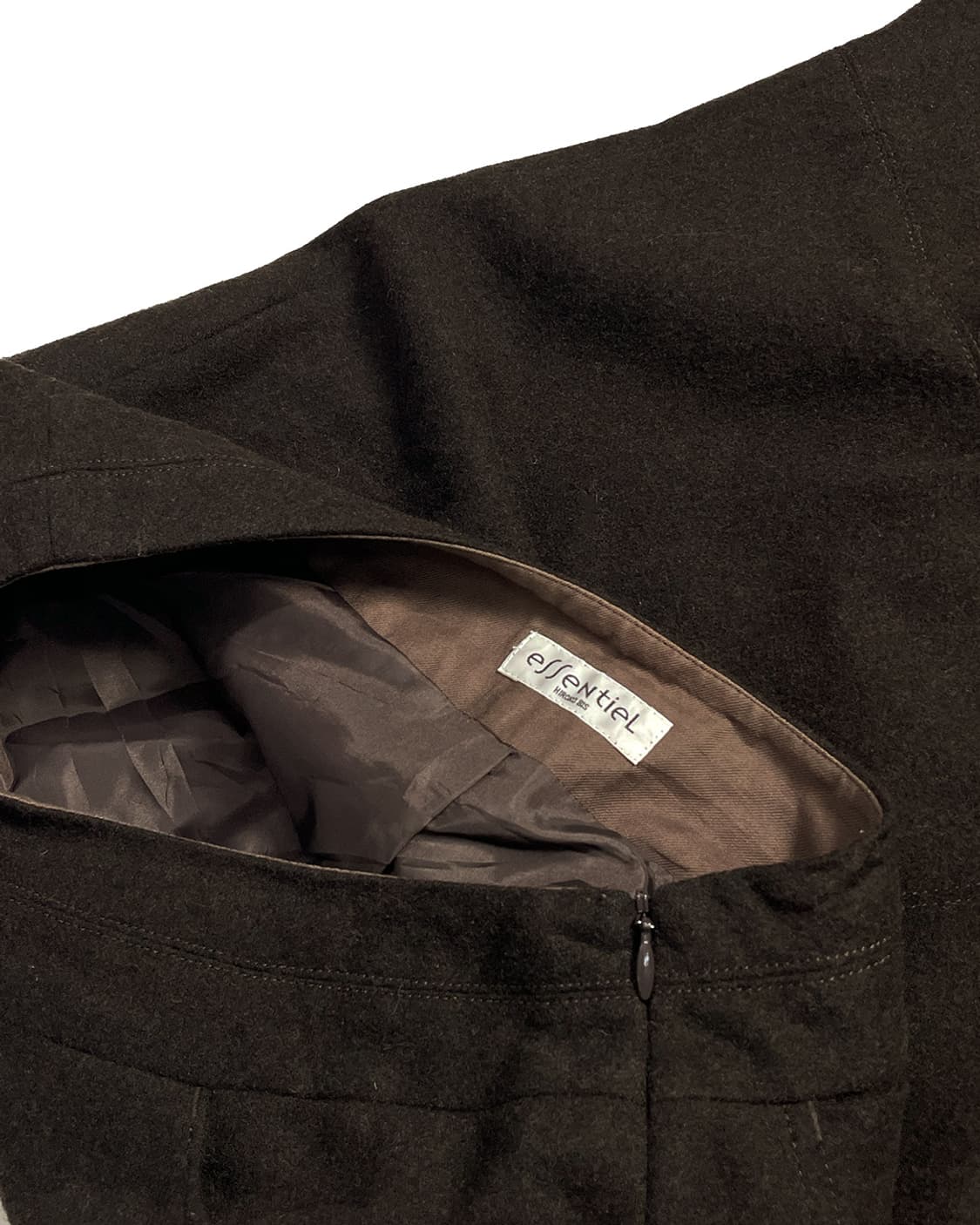 Hiroko Bis 브라운 울 스커트  상품이미지5