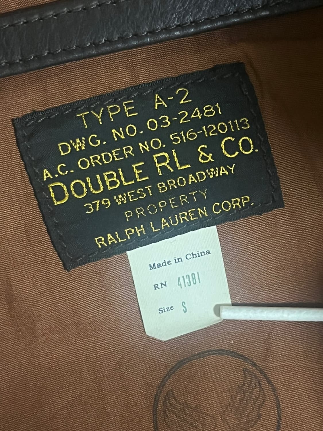 Rrl 레어 a-2 레더 자켓 상품이미지4