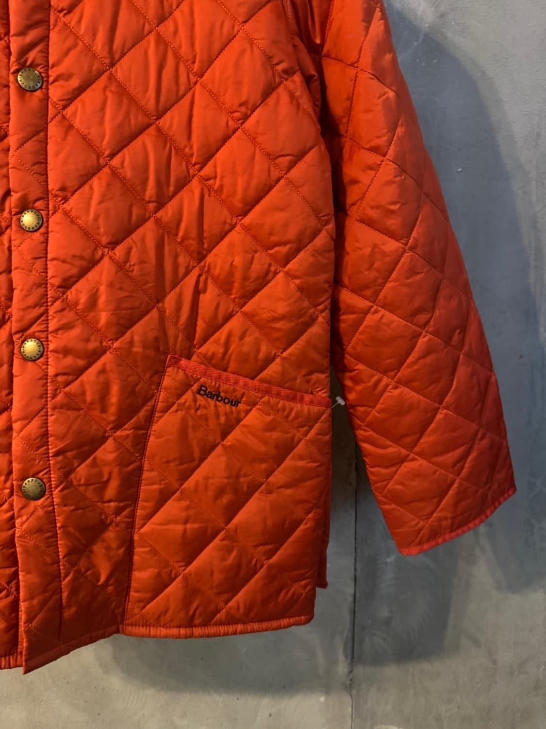 바버 오렌지 퀼팅 자켓 남 95 여 66~77 상품이미지5