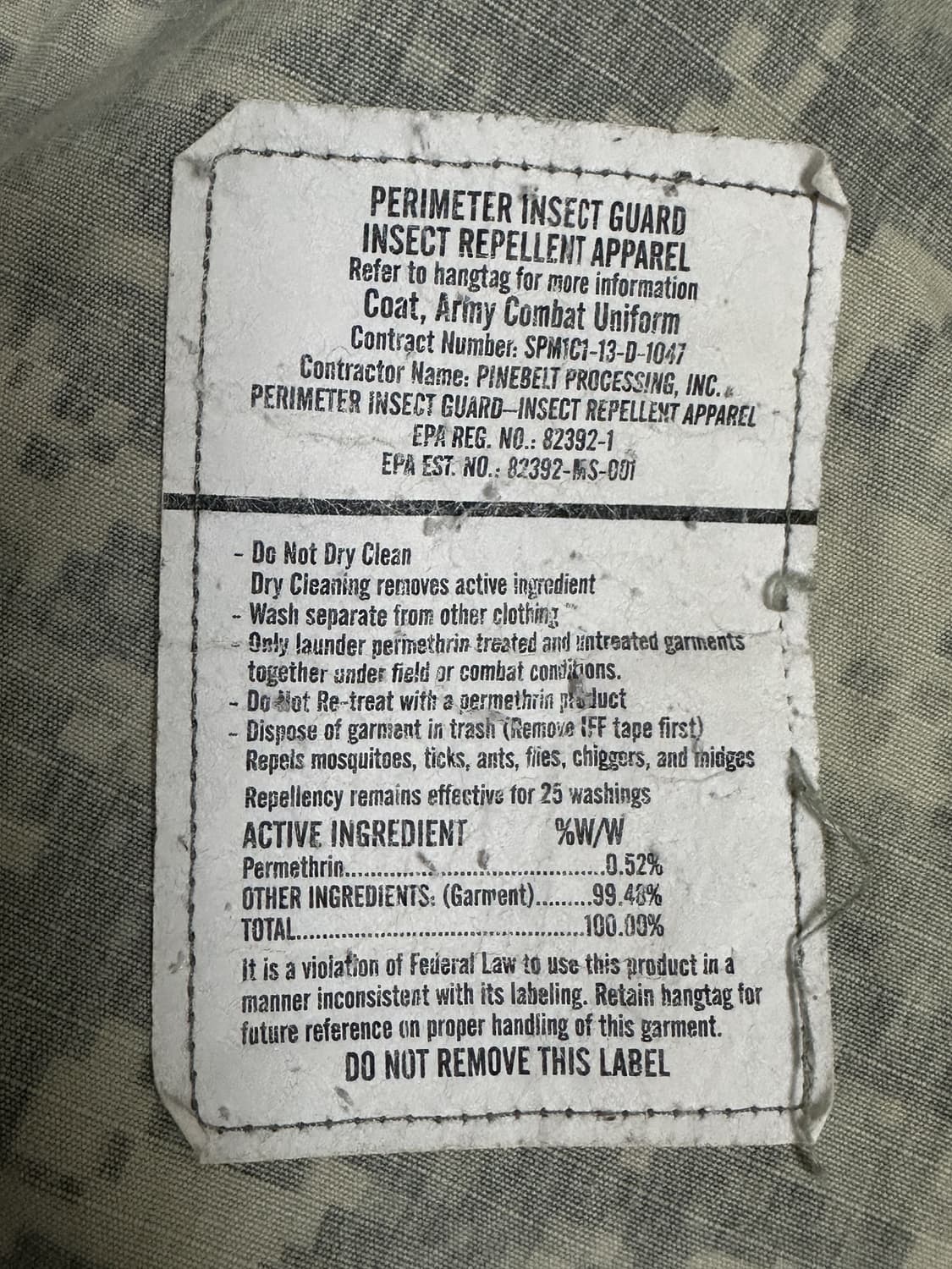 미군 구형 ACU 전투복 상의 (M/L) (L) 상품이미지10