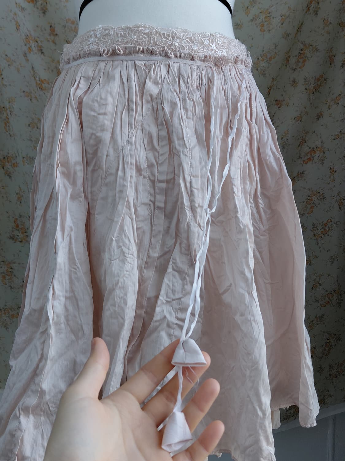 [빈티지] 레이스 핑크 스커트 상품이미지2