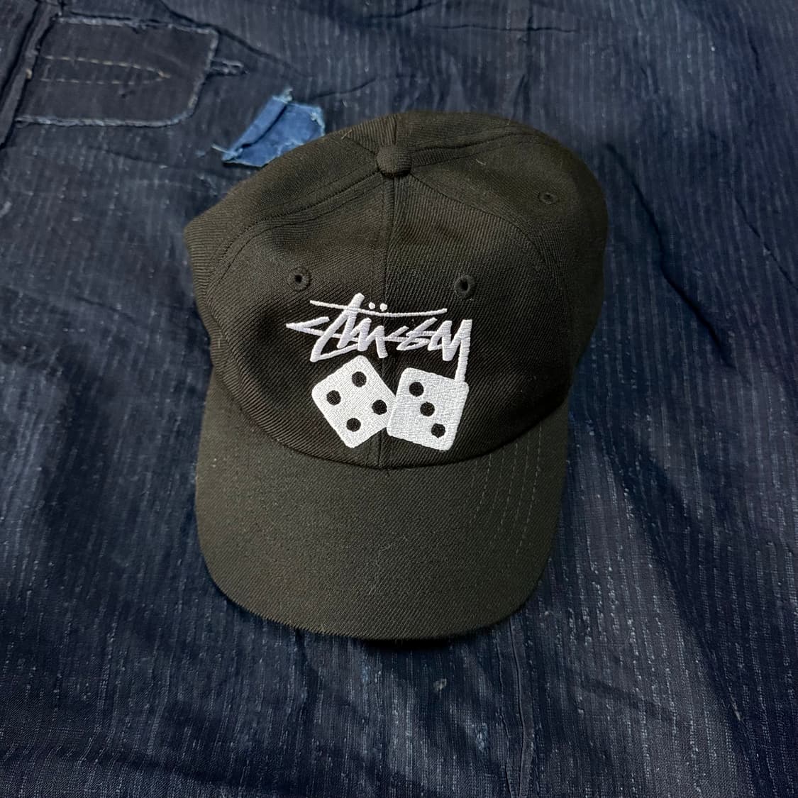 스투시 로우 프로파일 스톡 다이스 스냅백 블랙 OS 상품이미지1