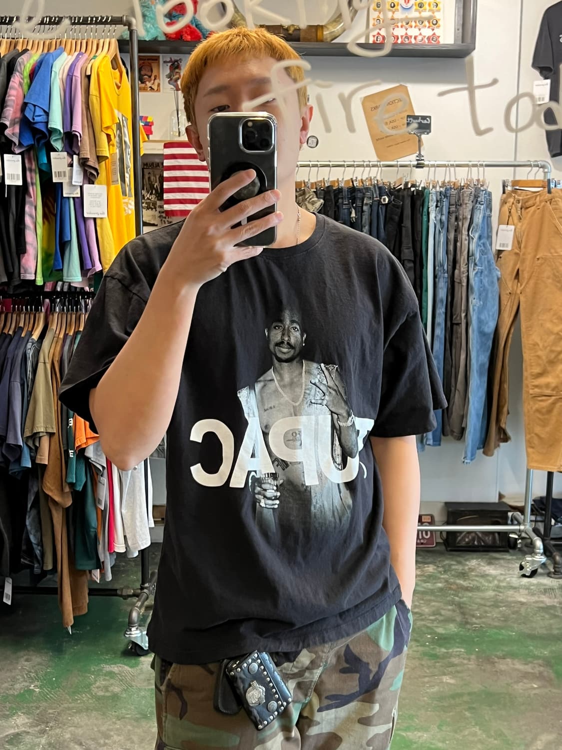 [XL] 투팍 2PAC 공식 머천 그래픽 티셔츠 상품이미지3