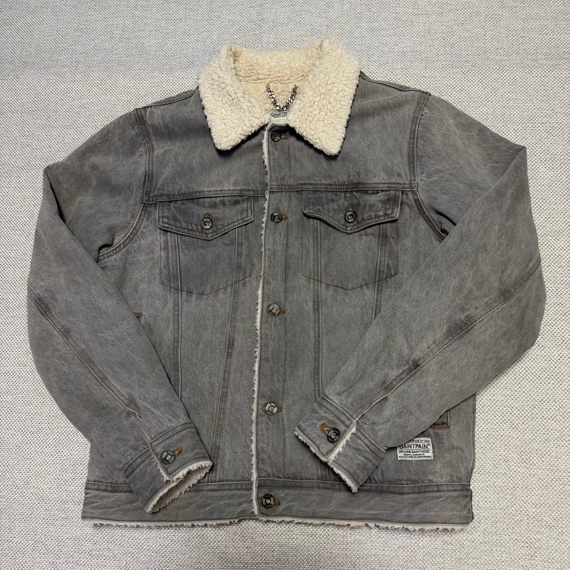 세인트페인 데님 쉐르파 자켓 상품이미지1