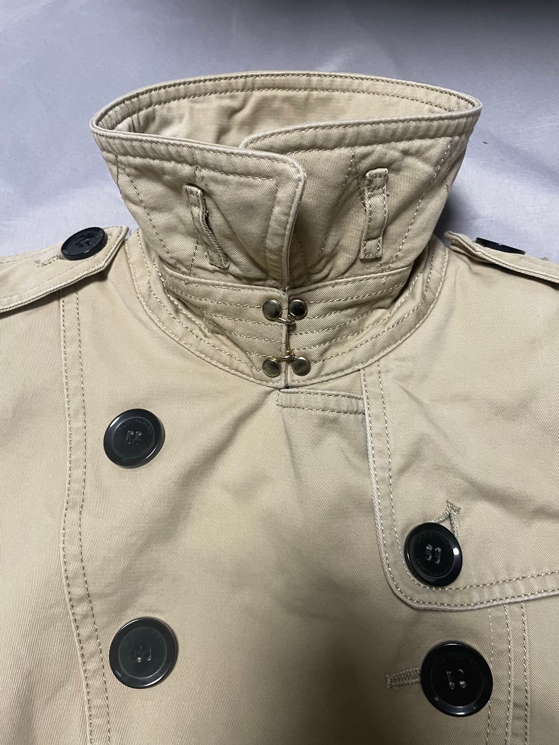 버버리 트렌치 하프 코트 usa2 xs 상품이미지3