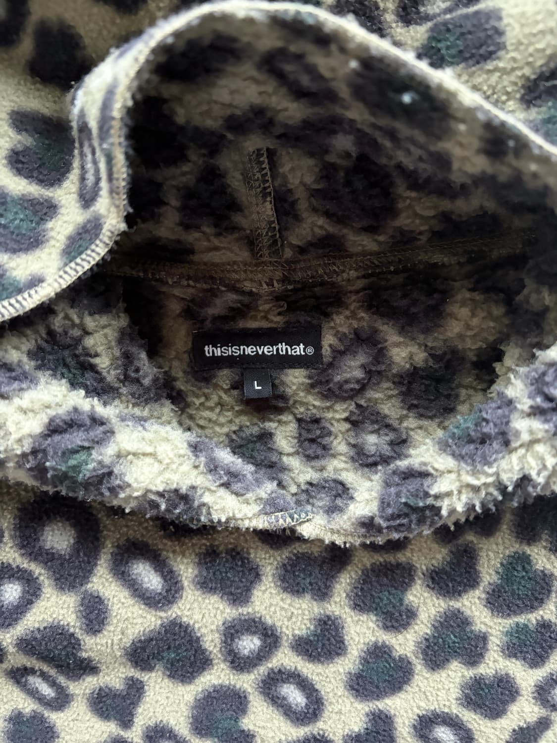 18FW Thisisneverthat 레오파드 후드플리스  상품이미지4
