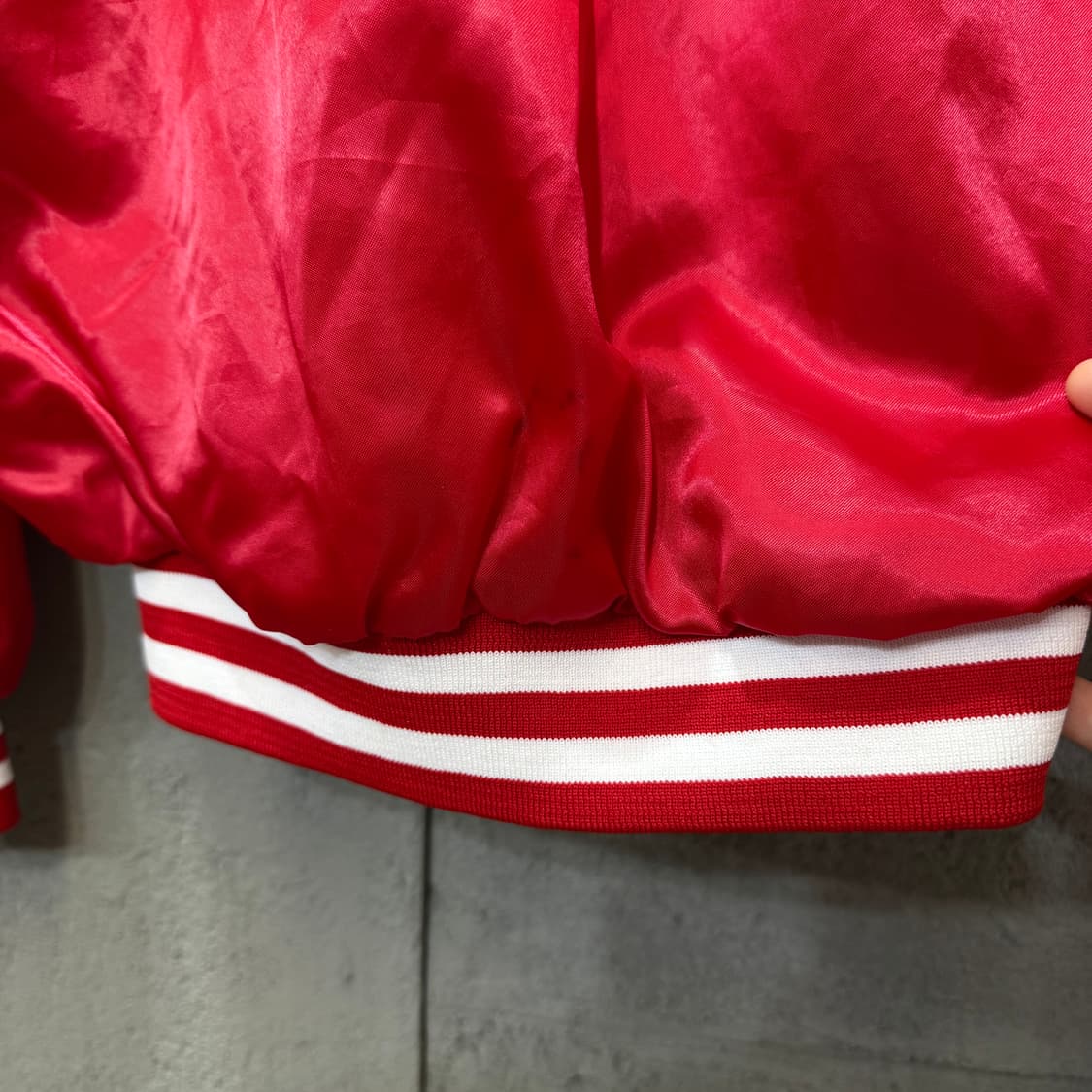 80s 버드와이저 나일론 바시티 자켓 made in USA (S) 상품이미지3