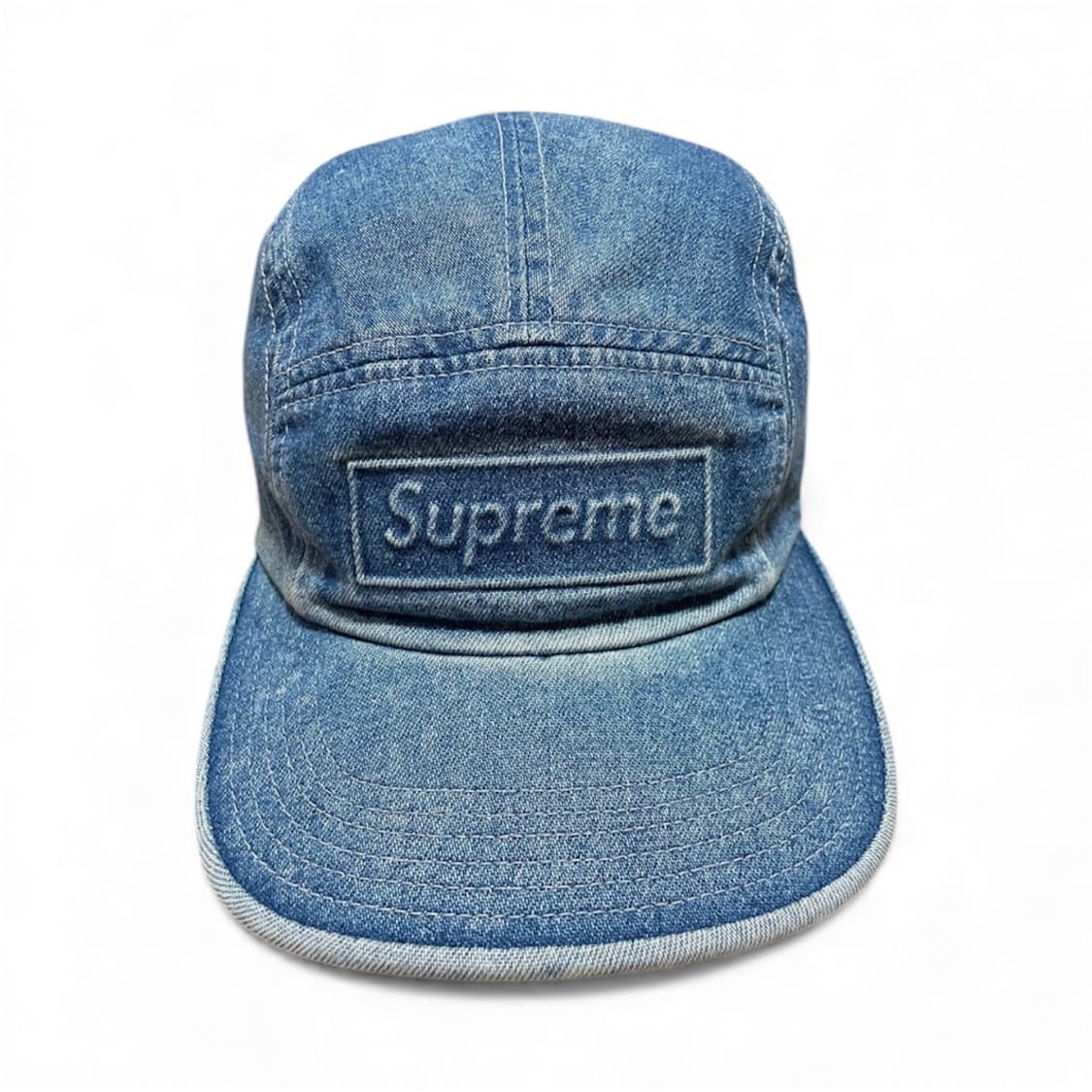 SUPREME EMBOSSED DENIM CAMP CAP 20SS 상품이미지1