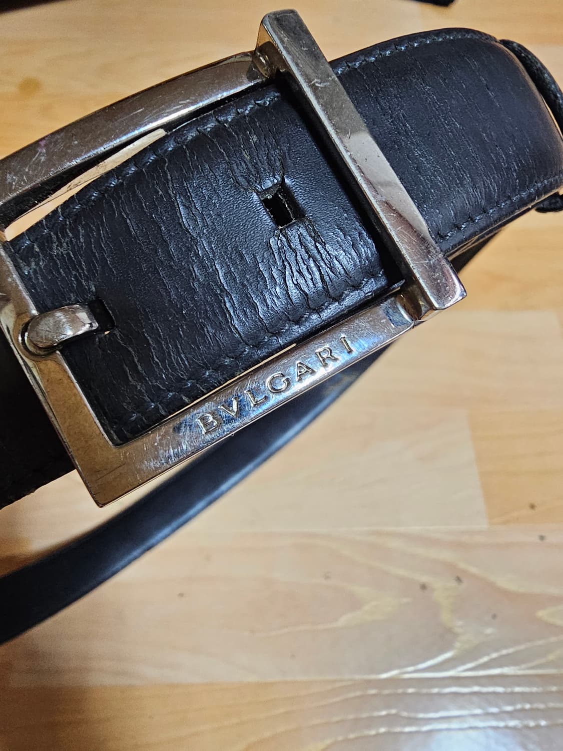 불가리 블랙 레더 벨트 상품이미지2