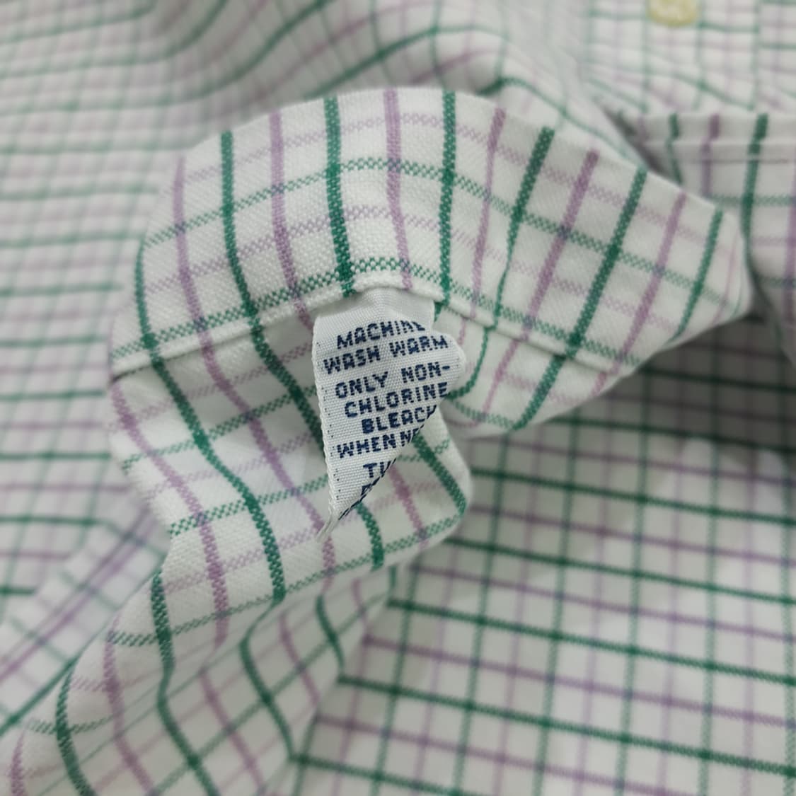 Co472 2XL 폴로 랄프로렌 빅셔츠 그린라벤더 체크 반팔 셔츠 남방 상품이미지5
