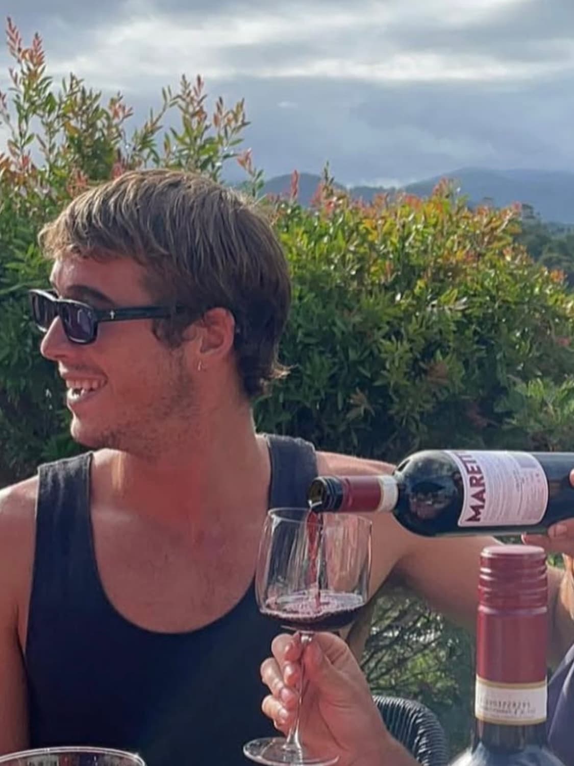 제스처 x 비치브레인스 라이브앤다이 선글라스 블랙 퍼플 상품이미지3