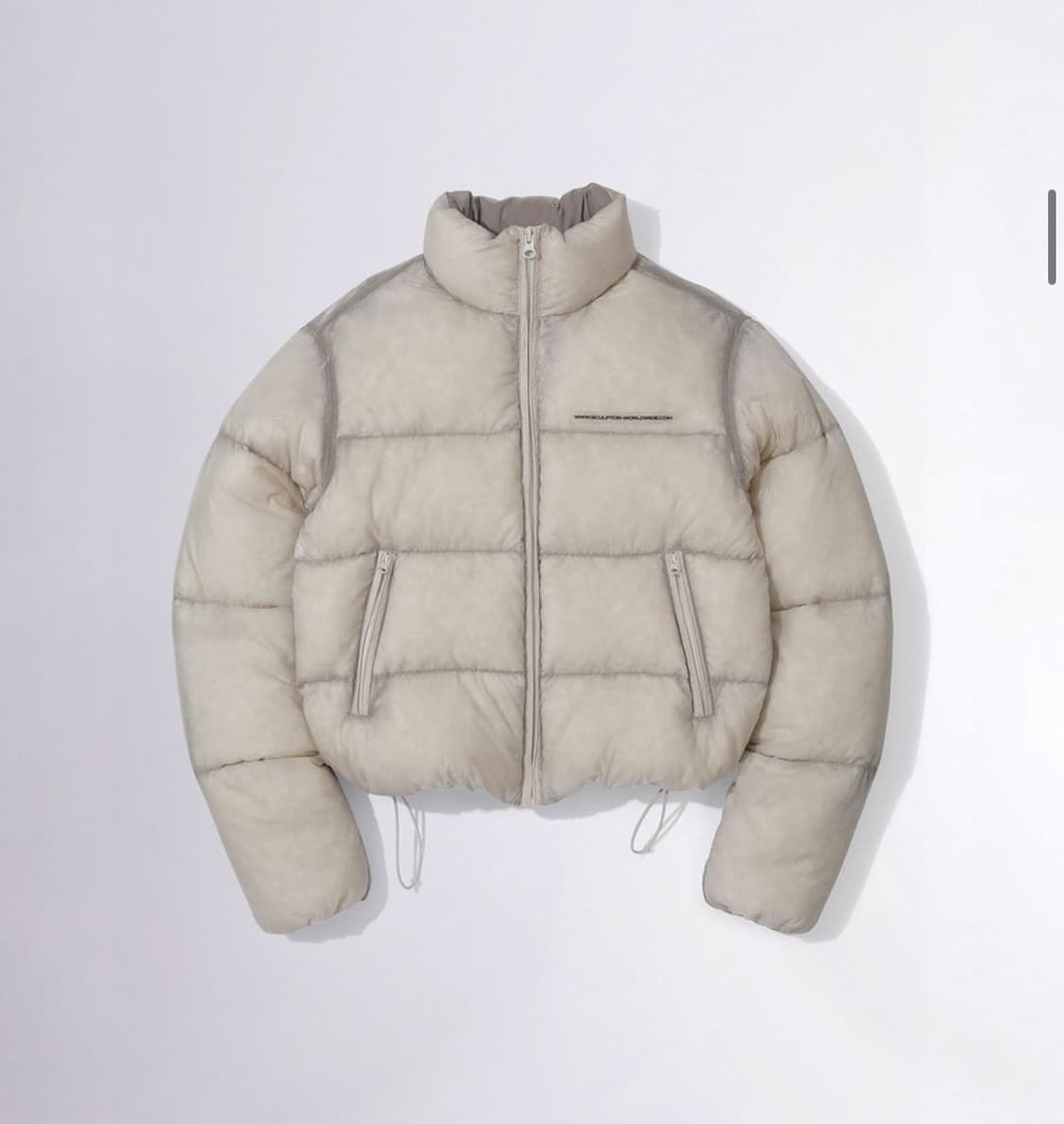 (새상품)스컬프터 숏패딩 아이보리 M 상품이미지1