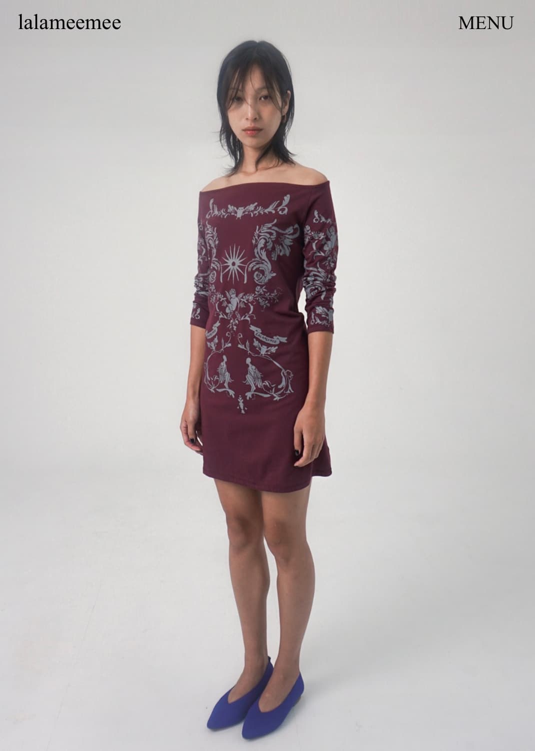 라라미미 - Orbit dress (Burgundy) 상품이미지2