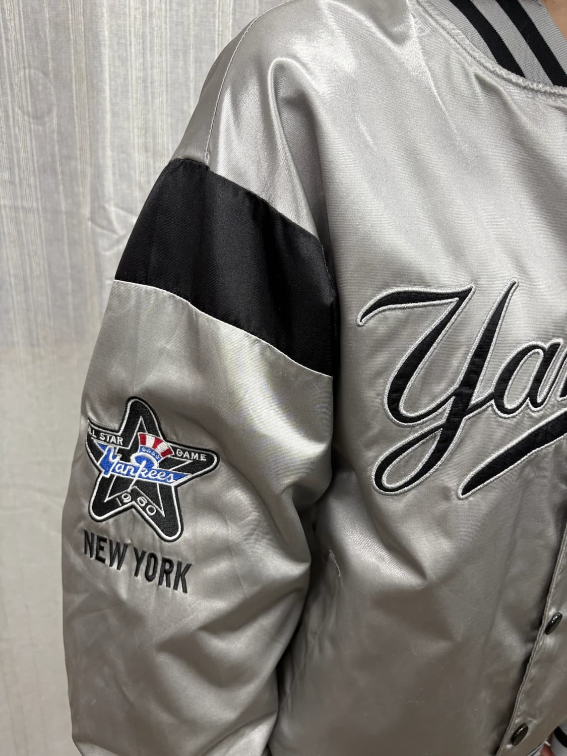 MLB 뉴욕 양키스 실버 스타장 야구 점퍼 바시티 자켓 상품이미지2