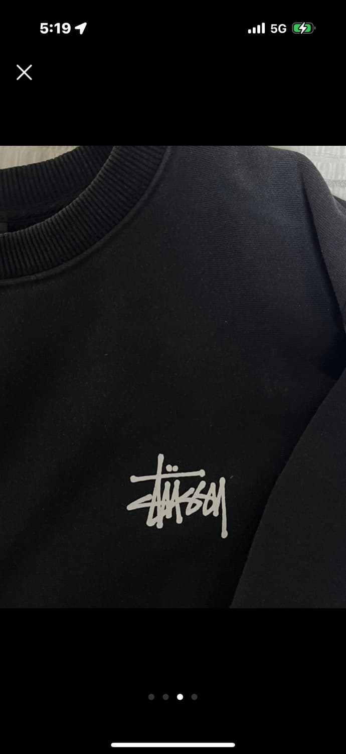 스투시 베이직 크루넥 맨투맨 블랙 상품이미지3