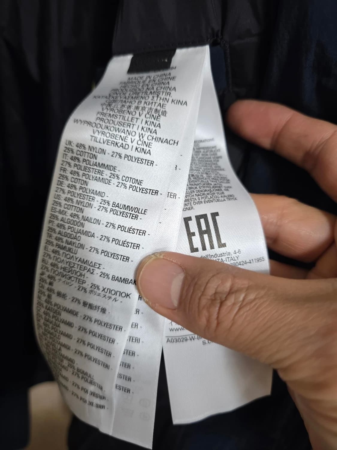 디젤 21FW 패딩 네이비 L 상품이미지9