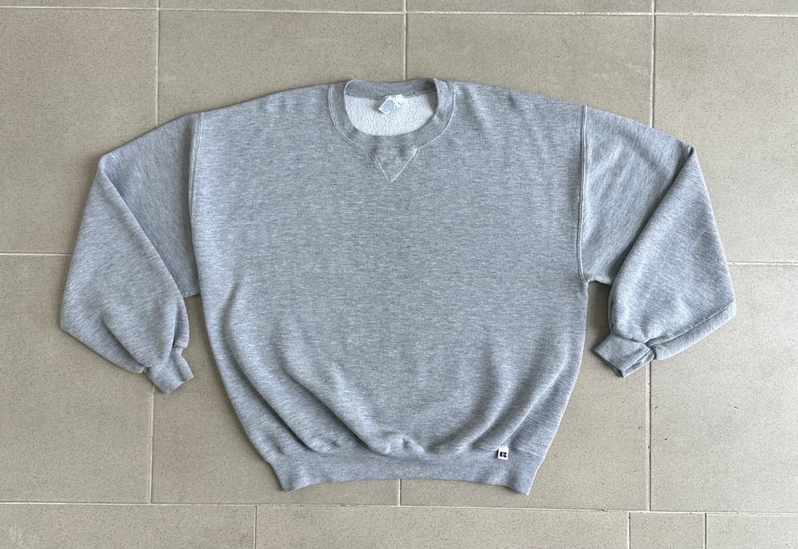 90s 빈티지 러셀 스웻셔츠 그레이 XL 상품이미지1