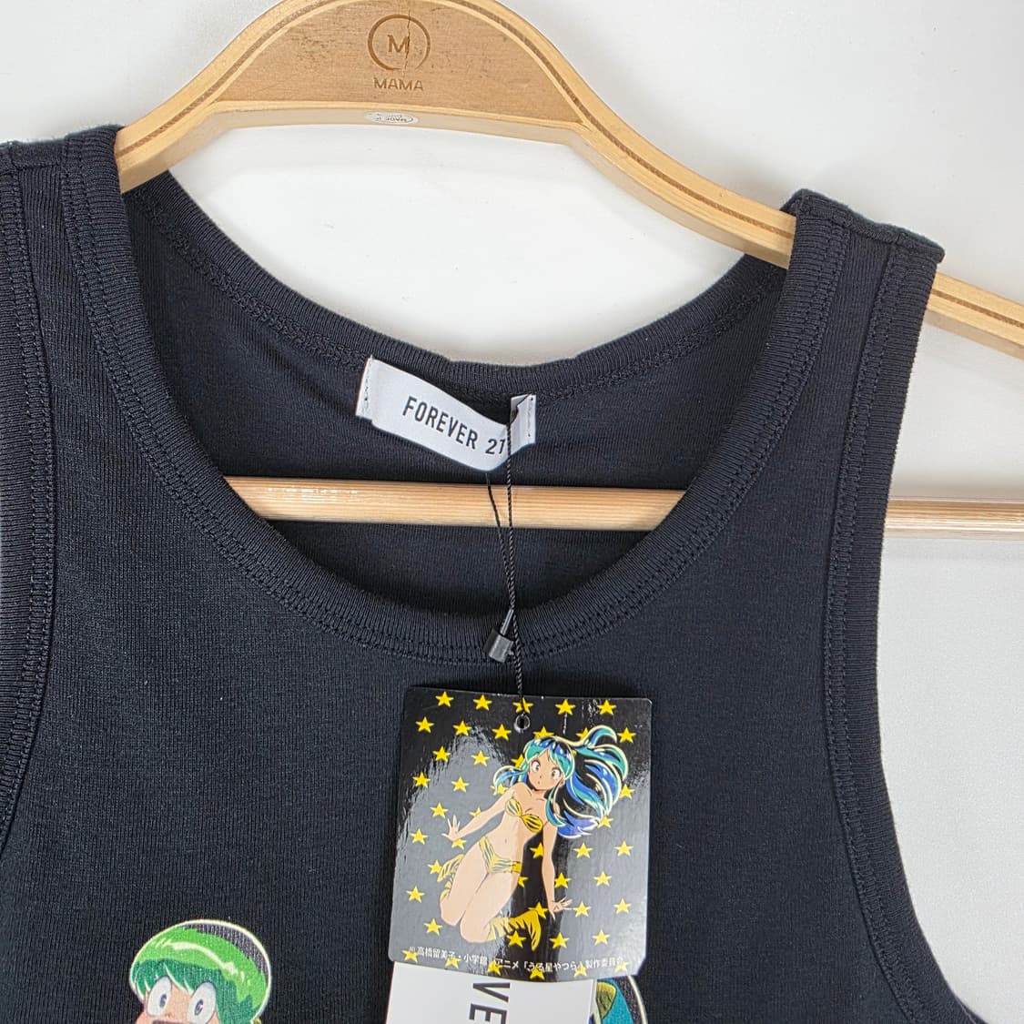 시끌별 녀석들  란마 블랙 민소매 티셔츠 상품이미지4