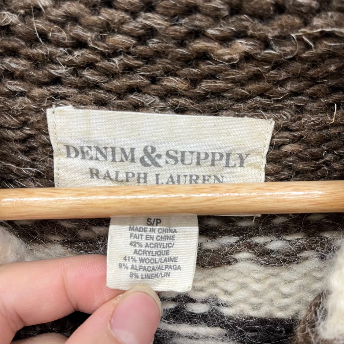 데님앤서플라이 랄프로렌 패턴 니트 가디건 남L 상품이미지3