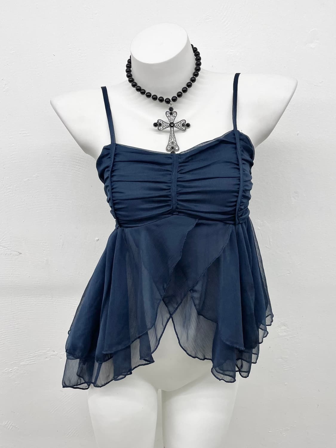 네이비 셔링 시어 슬립 상품이미지1